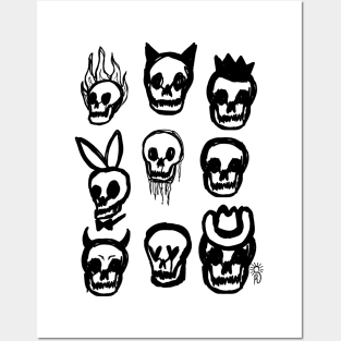 9 Skulls Posters and Art